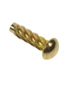 Hammer Drive Screws Type U Round Head Brass Plated Steel...