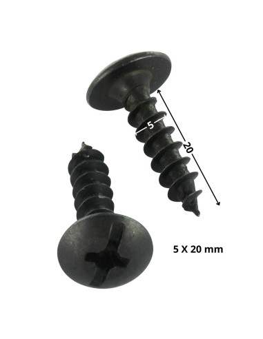 1 x Screw Truss Pozi 3 5X20 Black Zinc Plated