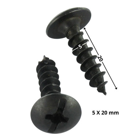 1 x Screw Truss Pozi PZ3 5X20 Black Zinc Plated