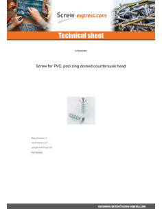 Screw For Plastic Pan Countersunk Head Pozi 3X10 Zinc... 2