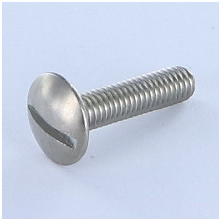 1 x Screw Mushroom Slotted Stainless Steel A2 M6X16