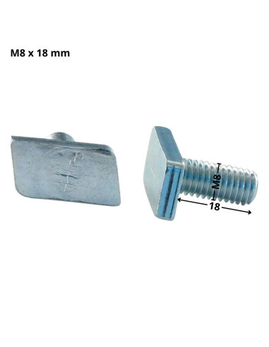 1 x Machine Screw T.LOSANGE M8X18 Zinc Plated