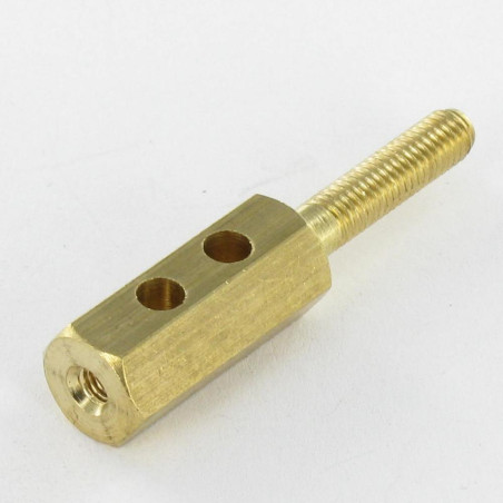 1 x TERMINAL CONTACT Hexagonal 10X46 Thread Length: M5 TB3.50 Brass