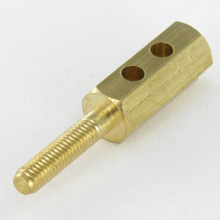 1 x THICK HEADED CONTACT Hexagonal 10X46 Thread Length: M5 TB3.50 Brass