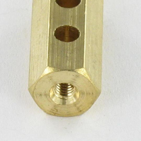 1 x TERMINAL CONTACT Hexagonal 10X46 Thread Length: M5 TB3.50 Brass