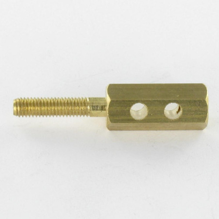 1 x THICK HEADED CONTACT Hexagonal 10X46 Thread Length: M5 TB3.50 Brass