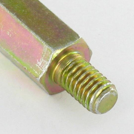 1 x EXTENSION Hexagonal Male/Female M6X10 10X80 TB6X15 Yellow Zinc