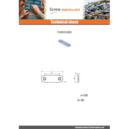 1 x PLATINUM ASSEMBLY Zinc Plated 15X100