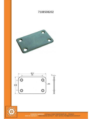 1 x PLATINUM ASSEMBLY Zinc Plated 50X82