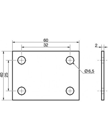 1 x PLATINUM ASSEMBLY Zinc Plated 40X60