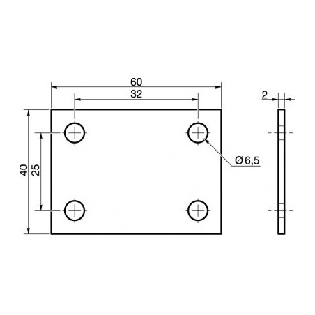 1 x PLATINUM ASSEMBLY Zinc Plated 40X60