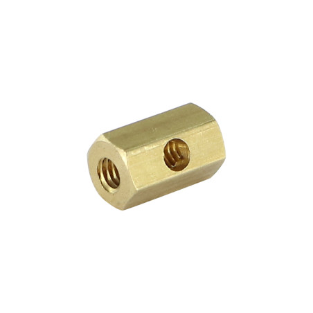 1 x BOUNDARIES Brass Hexagonal 7X12 Hole And Drill M4/P70 FLAT