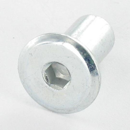 1 x Binder Nuts Flat Head Head Diameter: 15 Diameter Of Body 9 Lengh Under Head 15 M6 Hexagon Socket 4 Zinc Plated