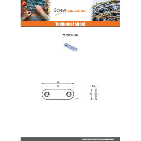 1 x PLATINUM ASSEMBLY Zinc Plated 15X46