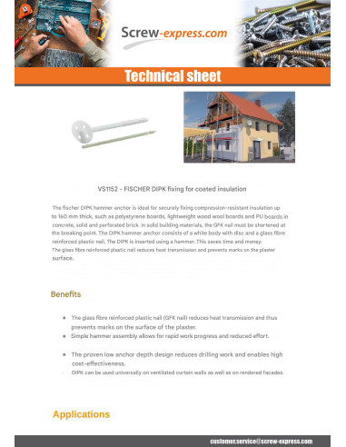 1 x Fischer INSULATING DIPK 8/100-120 2 pieces