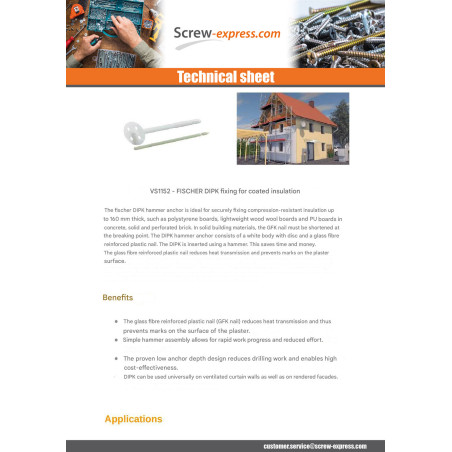 1 x Fischer INSULATING DIPK 8/100-120 2 pieces