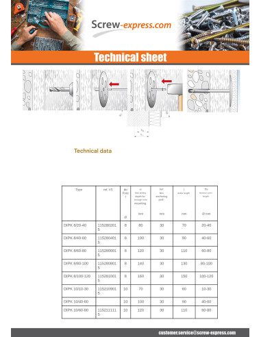1 x Fischer INSULATING DIPK 8/100-120 2 pieces