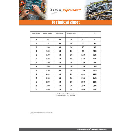 1 x Plug And Screw Fischer INSULATING 6H-NT 6X180