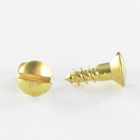 1 x Savis Chipsboard Screw Pan Countersunk Head Slotted 4X12 Brass