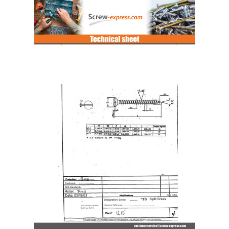 1 x Savis Chipsboard Screw Pan Countersunk Head Slotted 4X12 Brass