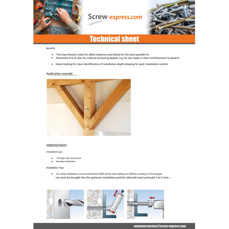 1 x Fischer Anchor Fischer Fbn II 16X260 Thread Length: 184 Zinc Plated