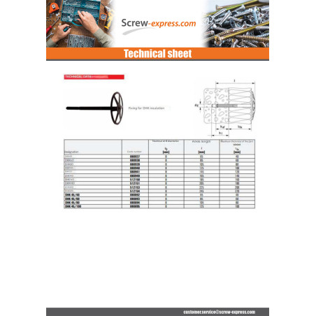 1 x Fixation Fischer Linch Pin INSULATING DHK 45/80