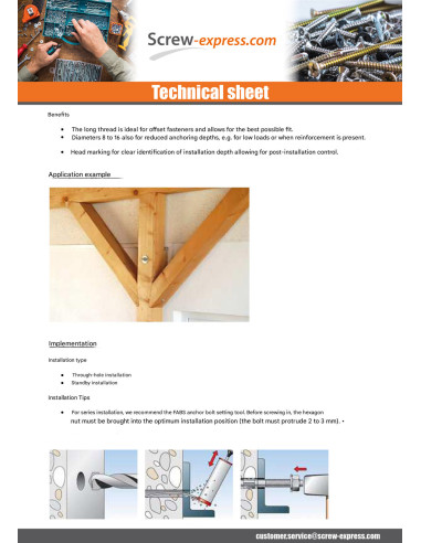 1 x Fischer Anchor Fischer Fbn II 8X111 Thread...