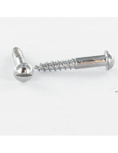 1 x Wood Screw Plain Chromed Round Head Slotted...