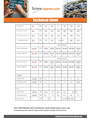1 x Bolt With Nut Anchor M12X117 With Machine...