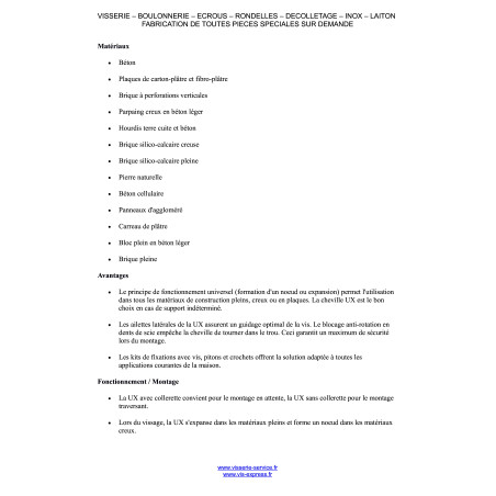 1 x Plug Nylon Fischer UX Without Collar 12X70