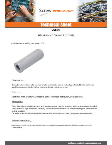 1 x Plug M Fischer M6