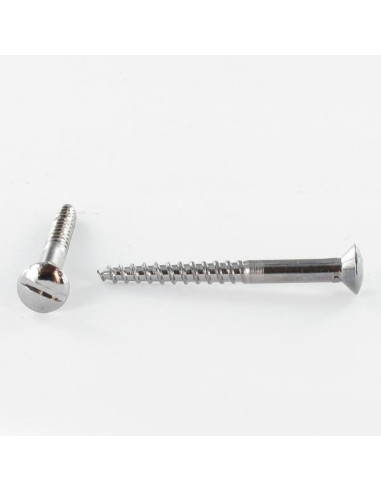 1 x Wood Screw Plain Chromed Pan Countersunk...