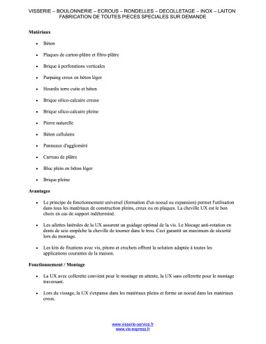 1 x Plug Nylon Fischer UX Without Collar 6X50