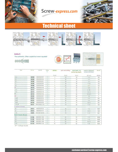 1 x Plug Nylon Without Collar Fischer S 4X20