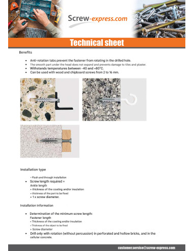 1 x Plug Nylon Without Collar Fischer S 8X40