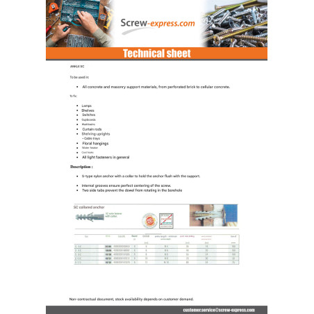 1 x Plug Nylon Without Collar Fischer S 12X60