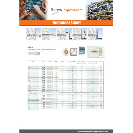 1 x Plug Nylon Without Collar Fischer S 7X30