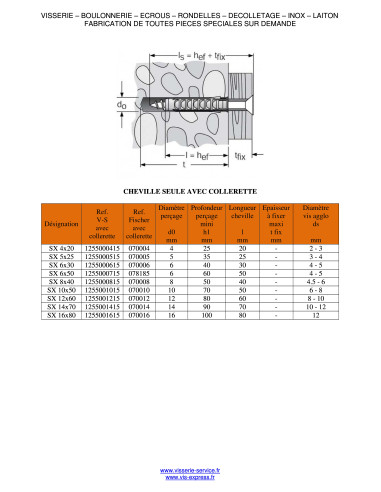 1 x Plug Nylon With Collar Fischer SX 6X50