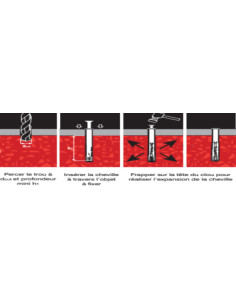 Hammer Plug Countersunk Head 5X40 + Screw 3.5X45 2
