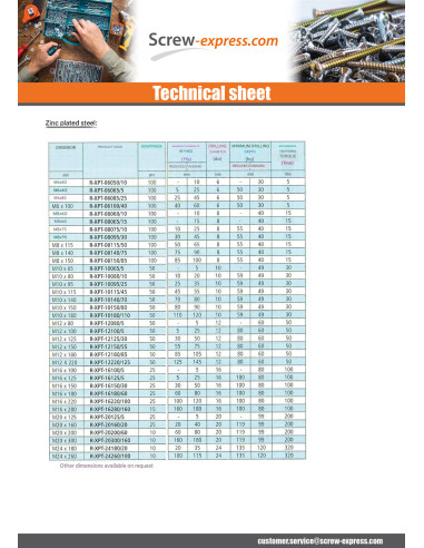 1 x Stud Anchor R-Xpt 12X180 Zinc Plated