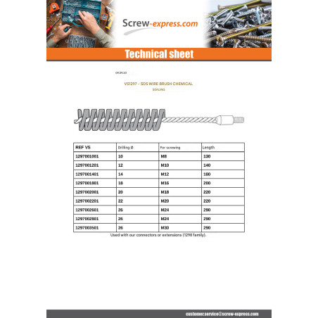 1 x BRUSH Metallic Diameter 10 Linch Pin M8