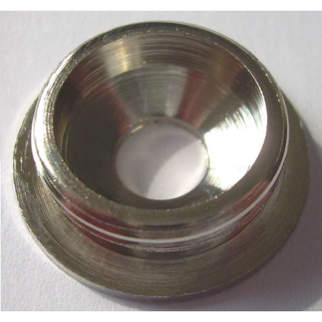1 x Fixation Mirror Nickel Plated Brass And Flange 22X22