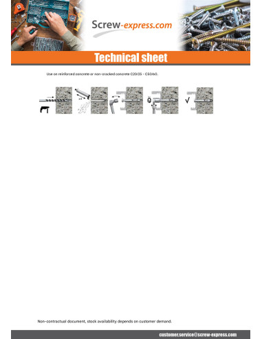 1 x Bolt With Nut Anchor Screw Hexagonal Head...