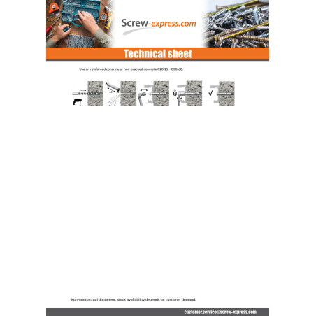 1 x Bolt With Nut Anchor Screw Hexagonal Head SAFETYPLUS 12X150 Zinc Plated