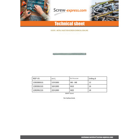 1 x SIEVE Metallic 16X1000 M10