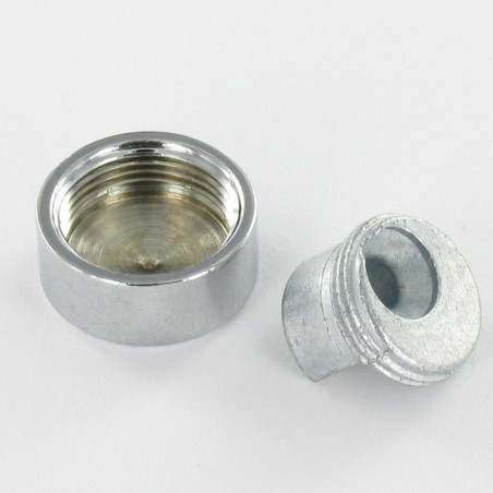 1 x Lug Chrome Plated Brass +BASE Zinc Allow Linch Pin Mirror 22