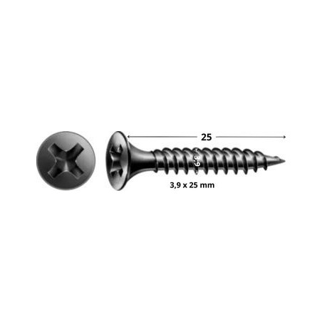 1 x Drywall Screw Spax 3.9X25 Phosphated Plain GIX-A