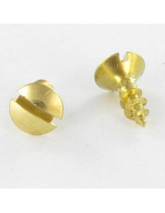Chipboard Screw Pan Countersunk Head Slotted 4X12 Brass...