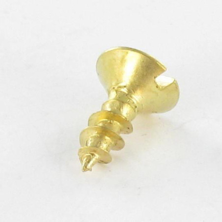 1 x Savis Chipsboard Screw Pan Countersunk Head Slotted 4X12 Brass Plated Steel
