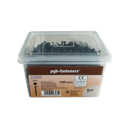 1 x Bucket of 4000 Drywall Screw Phillips 2 3.5X25 Phosphated Plain